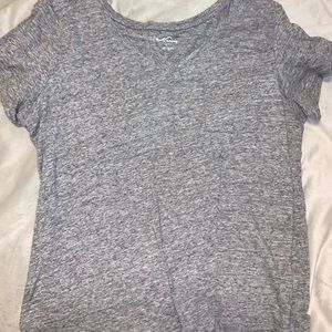 Eddie Bauer Grey v neck Tee